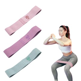 3PCS Resistance Bands for Women, Resistance Bands Set for Workout Hip Glute, Multiple Different Strength Levels - Ideal for Home Gym Yoga for Strength Training, 20/40/60LB(COLOR:Pink, Purple, Green)