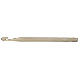 KnitPro Basix Birch: Crochet Hooks: Single Ended: 20cm x 20.00mm, Birchwood, Multi-Colour, 20mm