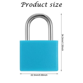 24PCS Suitcase Locks with Keys Multicolor Mini Keyed Padlock Metal Padlocks Luggage Padlocks Plastic-Covered Copper Keyed Padlock for Suitcase, Backpack, Boxes, Laptop Bag