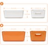 Spesh Pack of 6 Plastic Storage Boxes for Kitchen, Children's