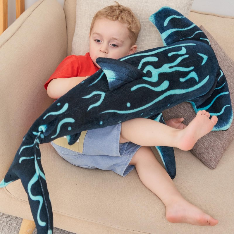 Beeyybuy 40 inch Hammerhead Shark Stuffed Animal - Giant Shark