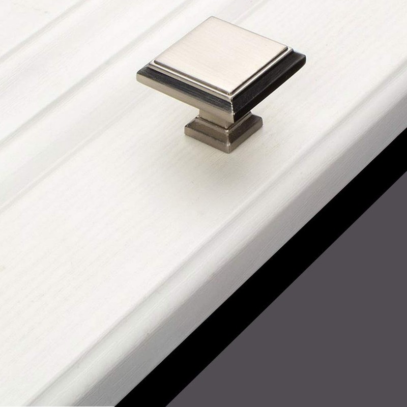 FOCCTS 5 Pack Cabinet Knobs Brushed Nickel, Kitchen Cabinet Hardware