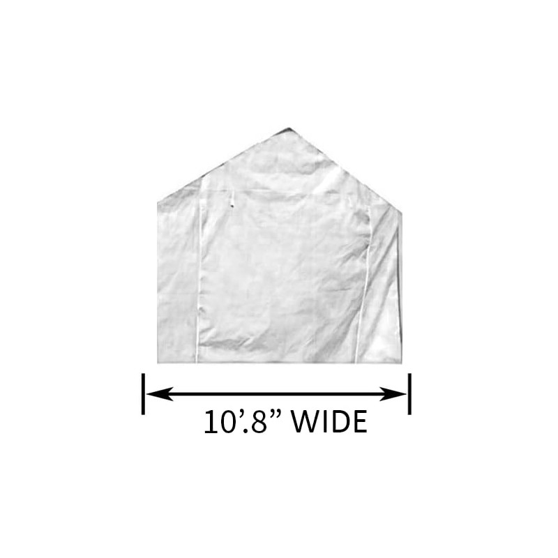 10X20 Canopy Tarp Carport (Front Panel White)