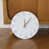 mooas Flatwood Wall Clock, Analog Wall Clock, Silent Non-Ticking 12