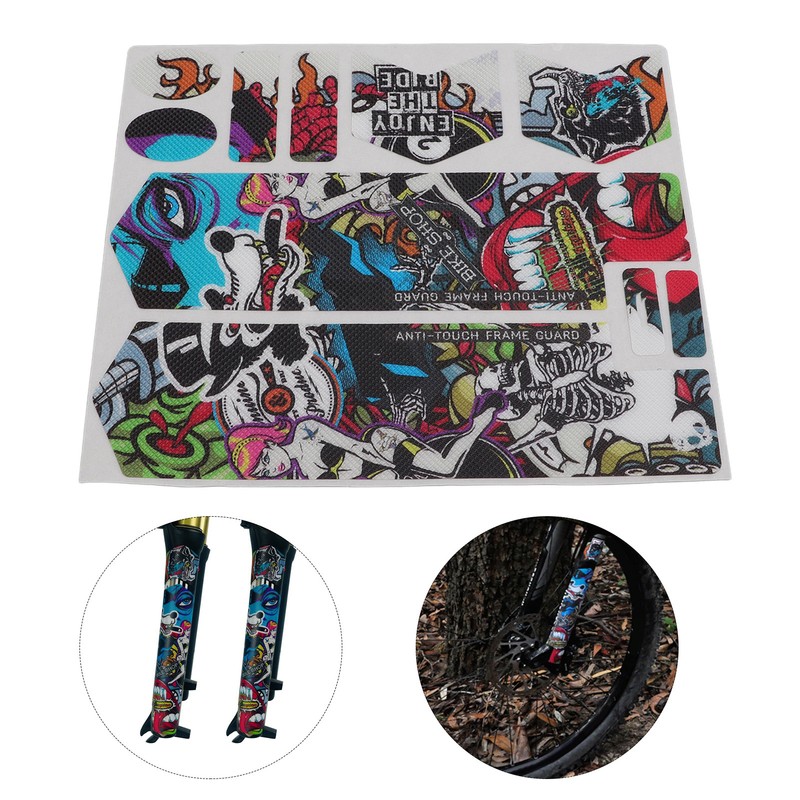 ENLEE 3D Mountain Bike Front Fork Sticker Scratch Resistance Bicycle