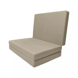 Danfuton Twin Trifold Foam Bed, Shikibuton, Sleepover Ottoman Mattress 4x39x 75 Tan