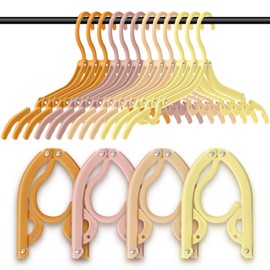 Teenyyou 12 Pcs Travel Hangers Cruise Ship Essentials Foldable Portable Plastic Vacation Hangers Non Slip Clothes Drying Rack Travel Accessories for Dormitory School Hotel Laundry (Bright Color)