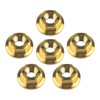 Ruifu Titanium Alloy Flanged Nuts M5 M6 6 Pack (M6,