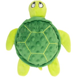 Gyapet Dog Toy Squeaker Chewing Turtle-Shaped Fluffy Stuffed Interactive Relieve Anxiety Small Medium Large Dogs Puppy [1pc] Green