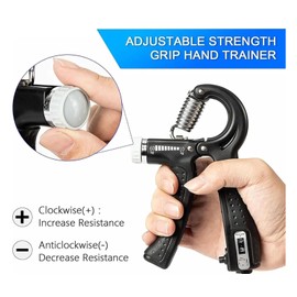 Adjustable Hand Grip Exerciser Strengthener Grip Trainer For Wrist And Forearm rkout And Carpal Tunnel Squeeze Therapy