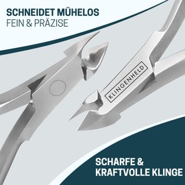 KLINGENHELD® Precise Cuticle Nippers – Very Smooth & Extra Sharp – Includes Cotton Travel Bag 100% Plastic-Free & Sustainable – Cuticle Scissors, Cuticle Cutter