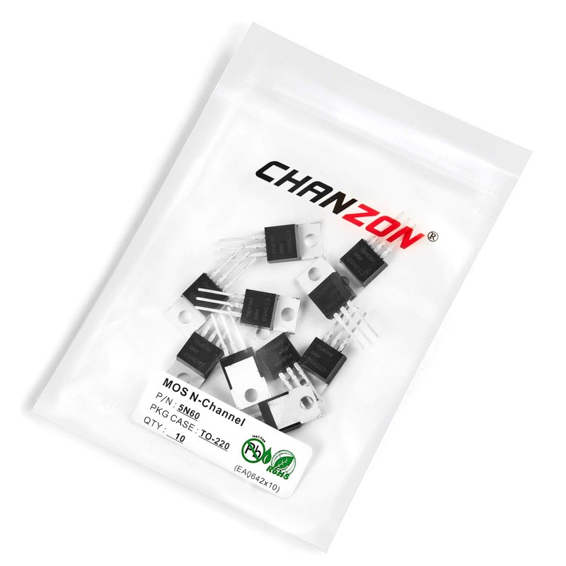Chanzon 10pcs 5N60 TO-220 Sic Mosfet MOS N-Channel Transistor n-fet