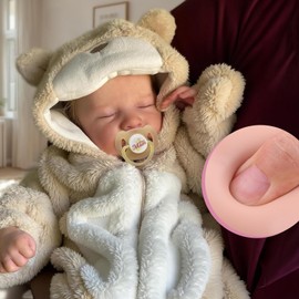 BABESIDE Lifelike Reborn Baby Dolls Boy - 17-Inch Baby Soft Body Realistic-Newborn Baby Doll Silicone Full Body Vinyl Real Life Baby Dolls with Toy Accessories