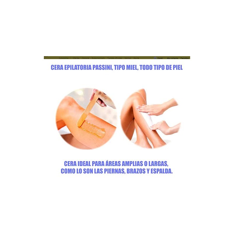 Passini Cera Depilatoria 150 Gr Miel Depilatoria para Cuerpo, Hombres