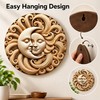 Round Sun and Moon Wall Sign – Waterproof Aluminum Garden