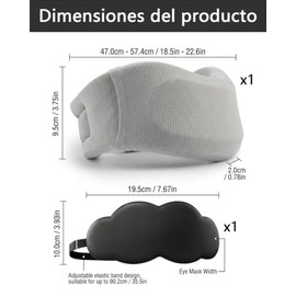 Descompresor Cervical, Collarin Cervical Para El Cuello, 2 Piezas,Nylon Y Algodón, Soporte Cervical, Dormir Y Viajar, Postura Correcta, Alivio De Dolo