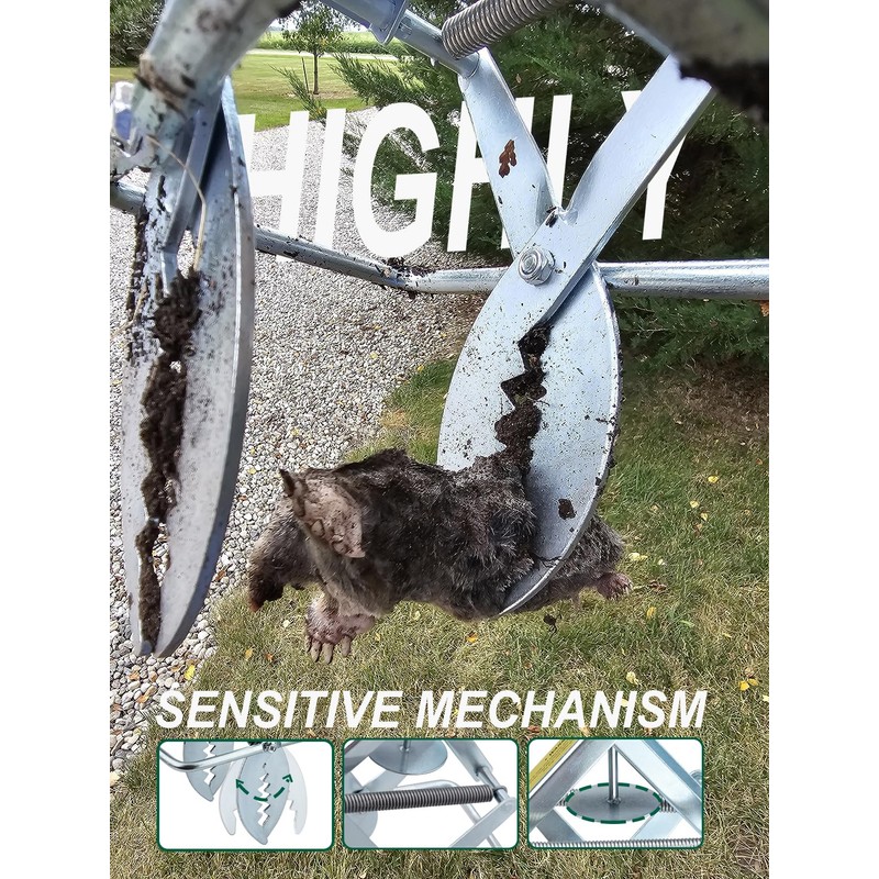 Upgraded Mole Trap Scissor, Mole Traps for Lawns That Kill