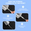 OFFCUP Large Syringe 500 ml, Plastic Syringe with 2 Hoses