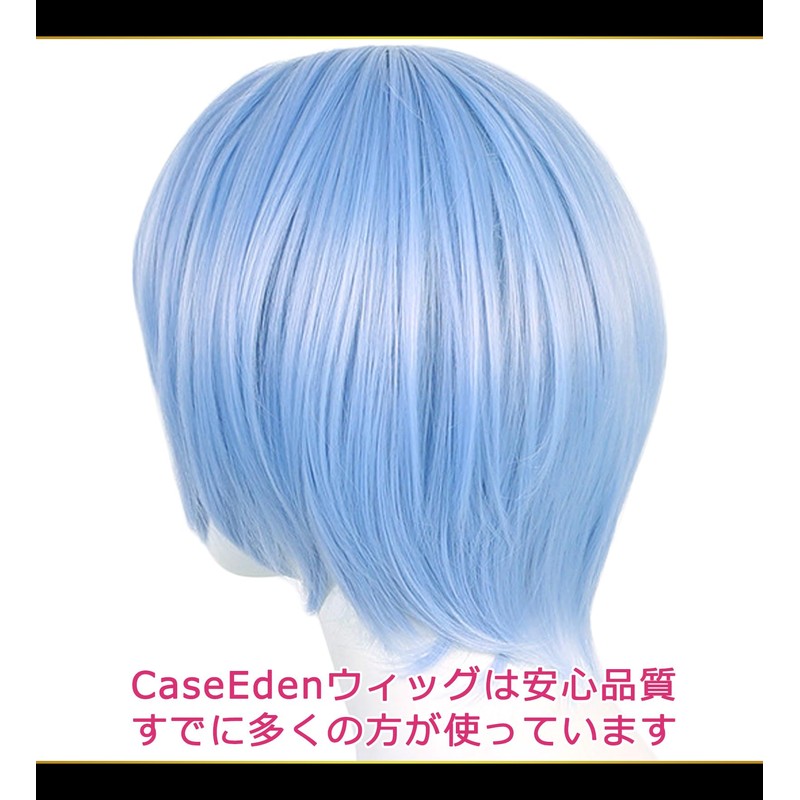 CaseEden WIG6080 Cosplay Wig, Full Wig, Heat Resistant, Short, Center