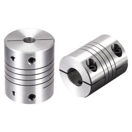 sourcing map Motor Shaft 6 mm to 10 mm Spiral Beam Coupler Coupling 25 mm Diameter 30 mm Length Pack of 2