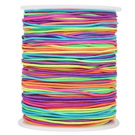 Tenn Well Stretchy Elastic String, 1mm X 100m Elastic String for Bracelet Necklaces Jewelry Making, Beading, Knotting, Binding, Wrapping and Crafts (Colorful)
