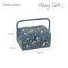 Hobby Gift Medium Sewing Craft Hobby Storage Box, Rectangle, Aviary