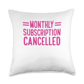 Hysterectomy Recovery Uterus Monthly Subscription Cancelled Throw Pillow