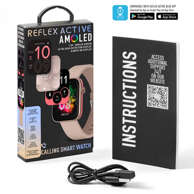 Reflex Active Series 40 AMOLED Smart Aluminium Mink Strap Calling