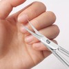 Tijeras para Cortar Cutículas de Manicura, Curva Fina, Acero Inoxidable