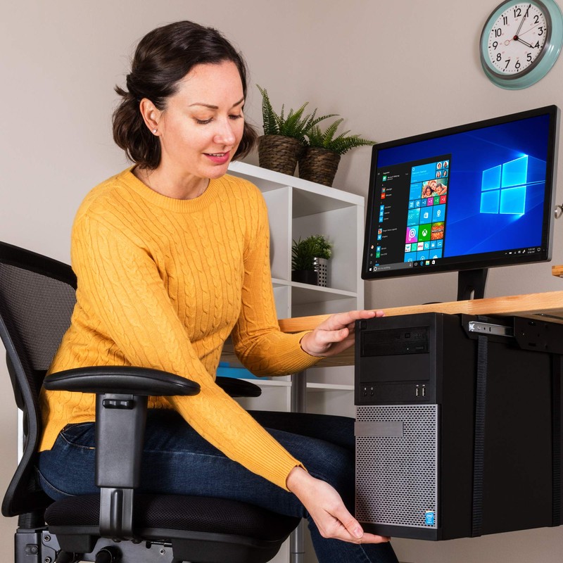 Penn Elcom Under-Desk Computer Mount, Adjustable with Slide-Out Access, 71