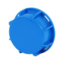 GASMIS IBC Screw Cap DN50 S60 x 6 60 mm Coarse Thread - Female Thread, Sealing Cap with Seal, for IBC Container, Water Butt, Canister, IBC Accessories, Blue, Pack of 2