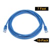 iMBAPrice 1' Cat5e Network Ethernet Patch Cable, 10 Pack, Blue