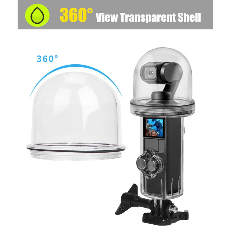 60M Waterproof Case for Osmo Pocket, 60M/196.8Ft Underwater Protective Shell