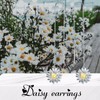 Daisy Earrings Sterling Silver Daisy Threader Earrings Pull Through Chain