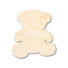 Unfinished Wood Teddy Bear Shape | DIY Craft Cutout | up to 46" DIY 5" / 1/8"