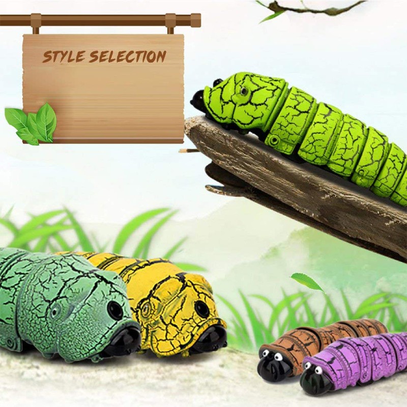 Infrared Caterpillar Toy Remote Control Realistic Caterpillar Cartoon Insect Toy