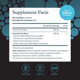 Youtheory Men's Joint Collagen with 18 Amino Acids - Hair, Nail, Muscle, Bone & Joint Support - with Boswellia Extract, Ginger & Black Pepper* - 120 Tablets (60-Day Supply)