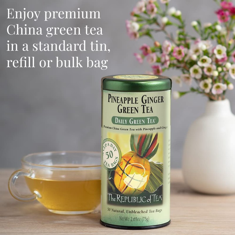 The Republic of Tea – Pineapple Ginger Daily Green Tea,