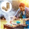 MAGICLULU Salt Pepper Shaker Set Stainless Steel Condiment Bottles Lids