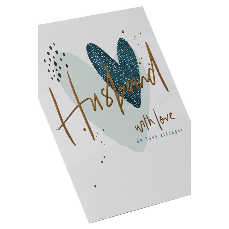 UK Greetings Birthday Card for Husband - Hearts Design