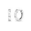 925 Sterling Silver Clear Cubic Zirconia Small Hoop Huggie Earrings