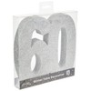 Number 60 Glitter Table Decoration Silver| Table Centrepiece | Table