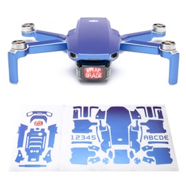 Wrapgrade Skin Sticker Set Compatible with DJI Mini 2 (Celeste Blue)
