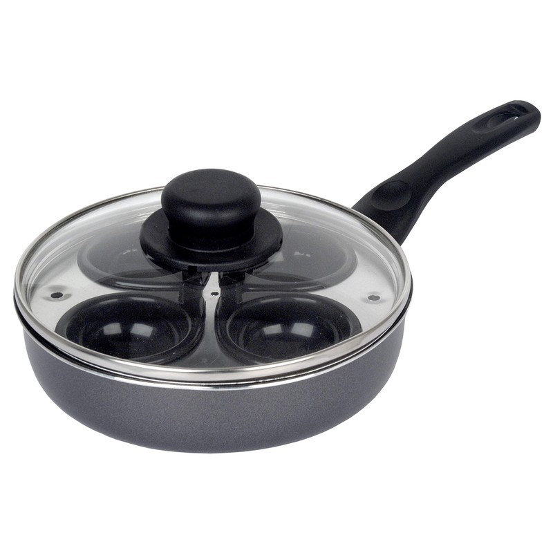 Sapphire P063 20 cm 4-Cup Egg Poacher , Black