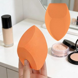 Lumbor37 Esponja Para Maquillaje 2 Piezas, 3 Facetas Beauty Blender, Esta Versátil Esponja de Maquillaje para Limpieza, Eliminación de Maquillaje e Hidratación