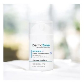 Crema DermaZone Regenue 50 Noche Ácido Hialurónico Regenerador Celular