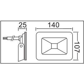 Trango IP65-206DC 20 Watt IP65 12/24 Volt DC - 6000 K Daylight White (Cold White) LED Floodlight, Loading Area Lighting, Floodlight, Camping Spotlight, Work Light, Charging Area Spotlight, Work Light