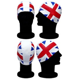 Blue Reef Stretchy Pull On Easy Fit Saltire Union Jack St George Welsh Dragon Pull On Swimming Hat One Size For Ages 8+ Years (Union Jack)