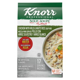 Knorr Professional Soup du Jour Chicken with Wild and White Rice Soup Mix No added MSG, 0g Trans Fat per Serving, Just Add Water, 1.87 Pound (Pack of 4)
