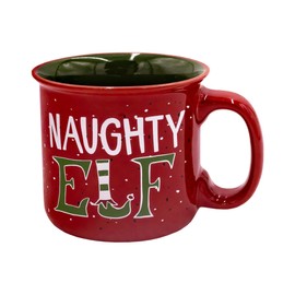Lazy One Novelty Mugs, Funny Gift Mug for Family, Friends, or Coworkers in your Office, Camping (Naughty Elf)